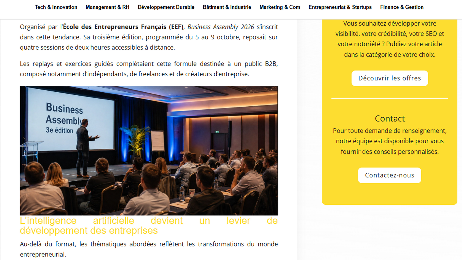 Initiatives Nouvelles - Le séminaire en ligne comme alternative aux évènements traditionnels